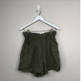 thumbnail image 5 of OAT Juniors' Chambray Pull-On High-Waisted Paperbag Shorts Dark Green M, $64 NWT, 5 of 5