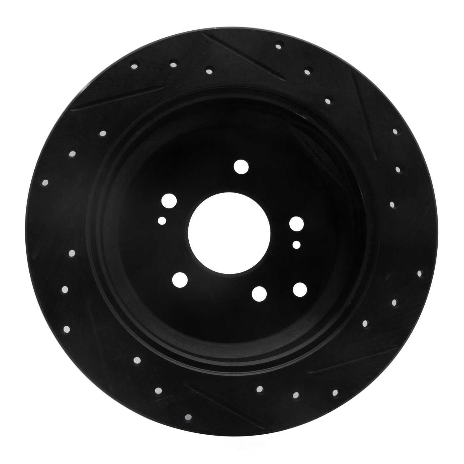 Dynamic Friction Company 633-03048L DFC Brake Rotor - Drilled And Slotted - Black