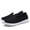Black, variant on Women's Slip On Loafers Comfort Low Top Casual Walking Shoes, Breathable Lightweight Sneakers