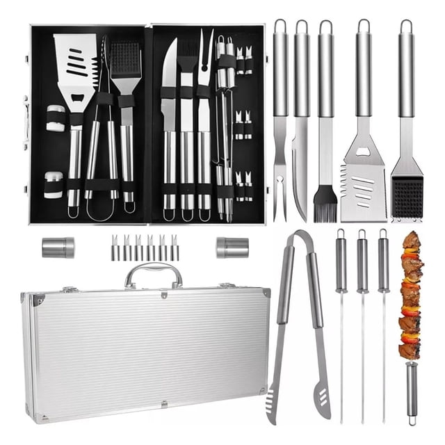 Kit de Accesorios para Barbacoa - Utensilios de Parrilla y Herramientas