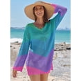 thumbnail image 3 of Traje de baño ANRABESS vestido de playa de punto de malla con cuello en V y ganchillo, 3 of 6