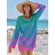thumbnail image 3 of Traje de baño ANRABESS vestido de playa de punto de malla con cuello en V y ganchillo, 3 of 6