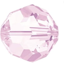 Swarovski Round Crystal Beads Item #5000 Rosaline Color 6mm Size - 36 Pieces