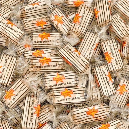 Atkinson's Peanut Butter Candy Bars, Individually Wrapped (1 Pound Bag - Approx. 60 Count)