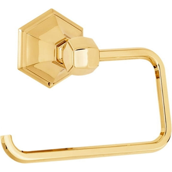 Alno A7766 Nicole 5-1/2" Wide Single C-Post Slide On Toilet Paper Holder - Brass