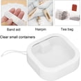 thumbnail image 3 of HUGFEGWE Hair Tie Organizer Boxes ABS Transparent Jewelry Box with Strap, Press to Open, Clear Small Containers Portable Hair Tie Holder for Rings, Earrings, Beads, Small Items(White) UA824-20945, 3 of 9