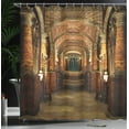 thumbnail image 4 of Ambesonne Gothic Shower Curtain, Secret Passage Medieval, 69"Wx75"L, Brown and Red, 4 of 5