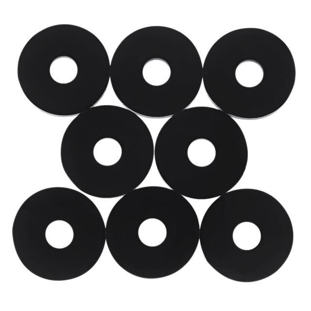 Espesor Espaciador de goma Bujes de goma planos Arandelas de goma de neopreno para tornillos Pernos Grifo Electrodomésticos (8 piezas)