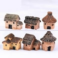 thumbnail image 2 of Micro Landscape Thatched Cottage House Creative Crafts Zakka Style Resin Miniature Garden Figurine, 2 of 9