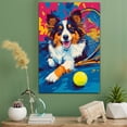thumbnail image 2 of Shetland Sheepdog Dog Stretched Canvas Size 8x12 Tennis Canvas – Cute Shetland Sheepdog Canvas Wall Art of Puppy Playing Tennis, Perfect for Dog and Sports Fans, 2 of 5