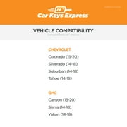 Car Keys Express Replacement GM Remote - 3 Buttons (Lock, Unlock, and Panic) Includes Programming Device