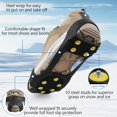 thumbnail image 2 of Ice Cleats Snow Traction Cleats Crampons for Shoe and Boots Non-Slip Overshoe for Walking on Snow and Ice Rubber Walking Cleats Anti Slip Crampons Slip-on Stretch Footwear, 2 of 8