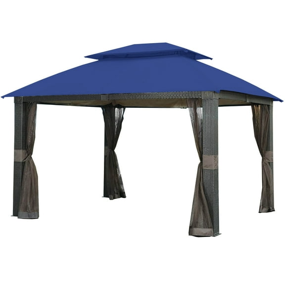 Garden Winds Replacement Canopy Top Cover for the Revella Gazebo - True Navy