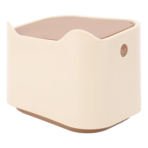 Riousery Cat Litter Trash Can Enclosed Compact Multipurpose Waste Garbage Container for Home Poop Disposal System with Press Type Lid, 7.09 inches / 18 cm