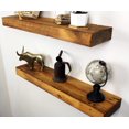 thumbnail image 2 of Modern Timber Craft Reclaimed Wood Wall Shelves | Rustic | Set of 2 (24" x 6") | Easy-to-Install Hardware Included (Weathered Grey), 2 of 9