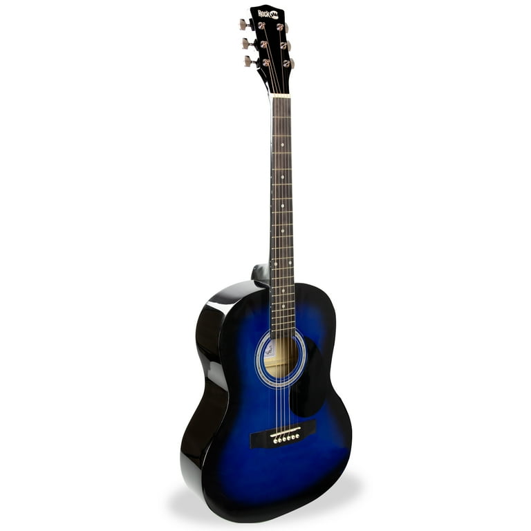 RockJam Blue Full-Size Dreadnought Acoustic Guitar Kit with
