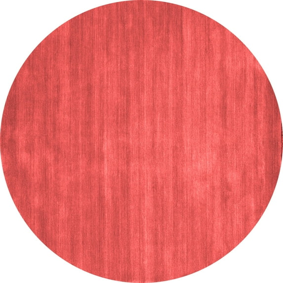 Ahgly Company Indoor Round Abstract Red Contemporary Area Rugs, 5' Round