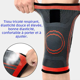 thumbnail image 5 of Rodillera, rodillera ajustable, rodillera rotuliana y de ligamento, rodillera de compresión, rodillera para osteoartritis, protección ajustable para correr (L, naranja), 5 of 5