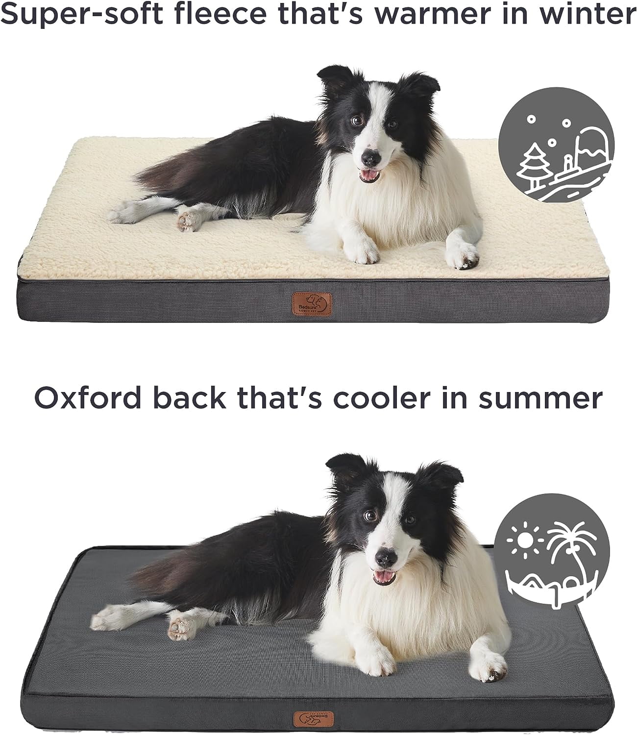 Cozy Comfort Orthopedic Dog Bed for Large Dogs, with Removable Washable Cover, Egg Crate Foam Pet Bed Mat, Suitable for Dogs Up to 65lbs