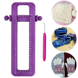 Plastic Knitting Looms Rectangle Weaving Looms with a Crochet Hook and