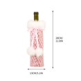 thumbnail image 3 of Puntoco Bolso Rosado De La Botella De Vino Del Cordón De La Felpa De La Tela Escocesa Del Diamante, Decoración Casera, 3 of 5