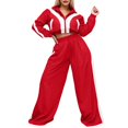thumbnail image 3 of MAIHAN-Womens 2 pieces Sweatsuit Sets Zip Up Sweatshirts and Sweatpants Tracksuit Lounge Set Travel Outfits with Pocktes(Red,L), 3 of 8