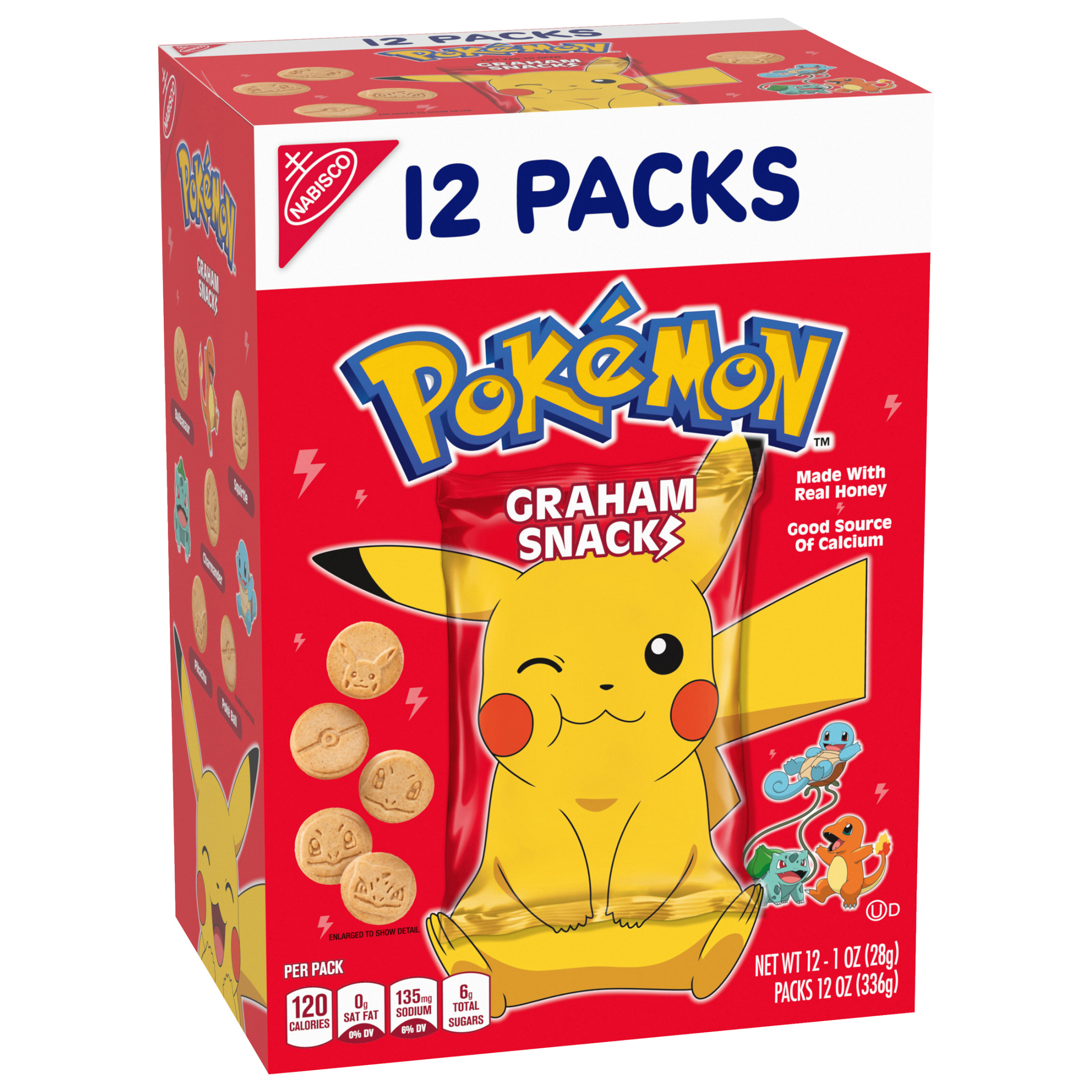 Nabisco Pokemon Graham Snacks, Graham Cracker Snack Cookies, 12 Snack Packs - image 2 of 12