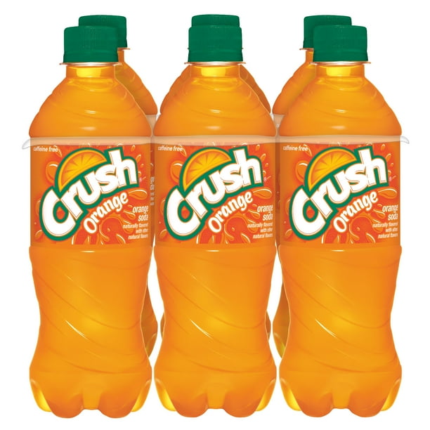 Crush CaffeineFree Orange Soda, 16 Fl. Oz., 6 Count