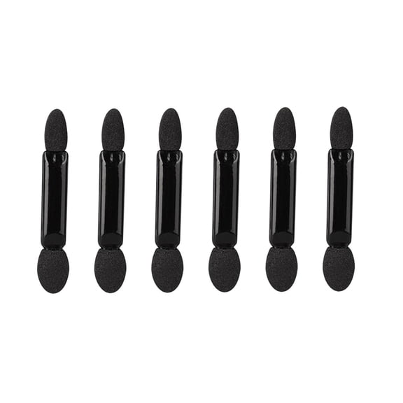 Soimiss Eyeshadow Brush Kit Black Double-Ended Precision Eye Shadow Applicator 100Pcs