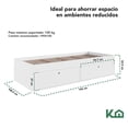 thumbnail image 3 of Base Cama Individual Con Cajones KingsHouse Recamara Blanco, 3 of 7