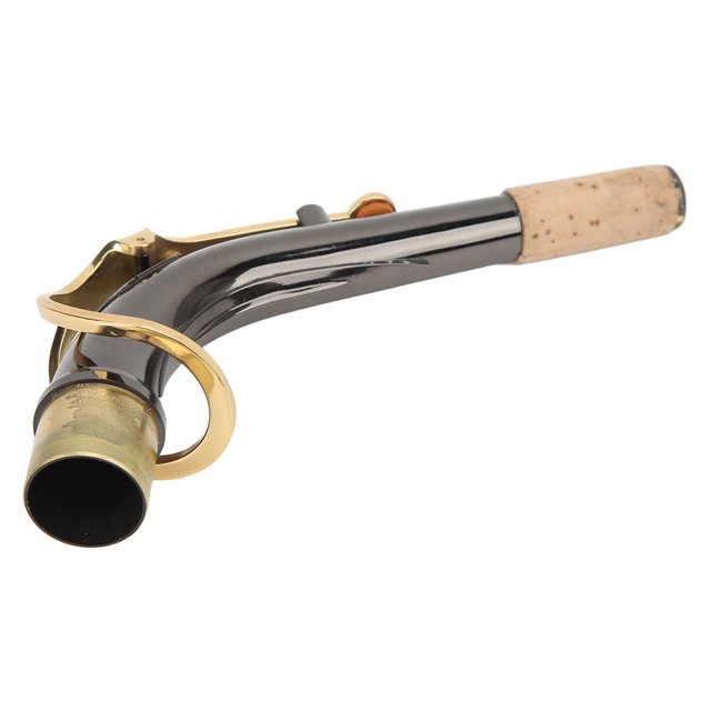 Cuelos de Saxofón, Tonos Ricos de Metal + Corcho Negros Negros Negros Saxo de Aire Superior Chapado Cuello para Jugar para Jugar