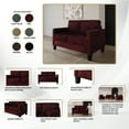 thumbnail image 7 of Castle Place Contemporary Corduroy Velvet Loveseat, Grey, 7 of 7
