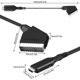 thumbnail image 5 of Scart to HDMI Cable Converter, Scart to HDMI Converter, Scart HDMI Adapter with USB and HDMI Cable, Scart Input HDMI Output Video Audio, 5 of 5