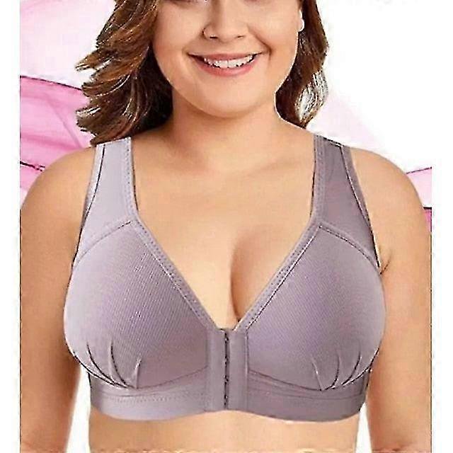 Women's Push Up Bras Full Coverage Lace Pure Color Front Closure Nylon Sexy 1pc Bras & Bralettes Plus Size 26s