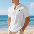 thumbnail image 2 of Camisetas de Bolsillo de Manga Larga para Hombres No Aplicables Aquí, Camisetas de Navidad de Manga Larga para Hombre No Incluidas, Cuello de Lino de Manga Corta, 2 of 9