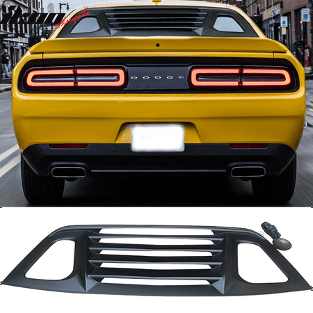 Abs Rear Window Louver - Fits 08-17 Dodge Challenger Window Louver Rear Cover Unpainted ABS