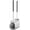 White & Grey, variant on Toilet Plunger and Brush, 2 in 1 Toilet Bowl Brush Plunger Set with Holder, Bathroom Cleaning Tools Combo with Caddy Stand, Nylon Bristles, Shatter-Resistant Plastic, Black