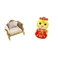 thumbnail image 1 of Modelo De Sofá De Madera En Miniatura Y Estatua De Serpiente Del Año Nuevo Chino 2025, Adorno Artesanal De Simulación, Mueble De Juguete, Figura Fengshui Para Casa De Muñecas, Sala De Estar, 1 of 8