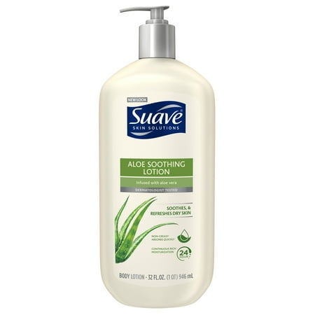 Suave Skin Solutions Soothing with Aloe Body Lotion, 32 oz