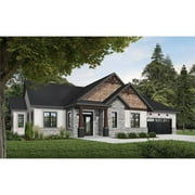 The House Designers: THD-6090 Builder-Ready Blueprints to Build an Open-Concept Ranch House Plan with Floating Slab Foundation (5 Printed Sets)