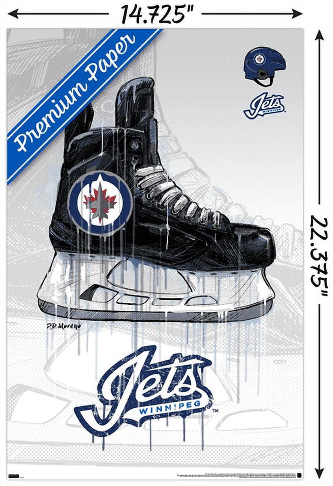 NHL Winnipeg Jets - Drip Skate 21 Wall Poster, 14.725" x 22.375"