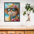 thumbnail image 3 of Hilo Algodón Ecológico Bordado Punto Cruz Con Gato Playa 11CT 45x55cm, 3 of 9