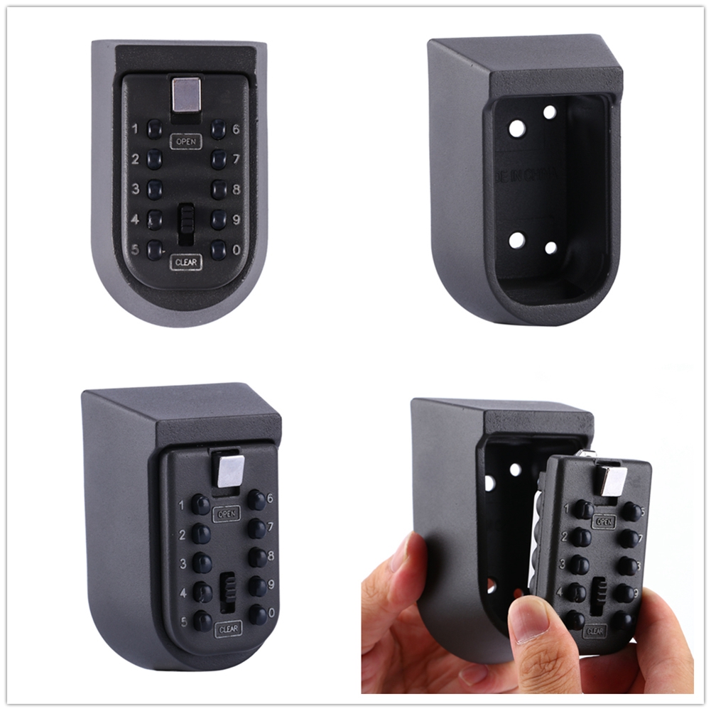 10 Digit Combination Hide Key Lock Box Storage Wall Mount Security