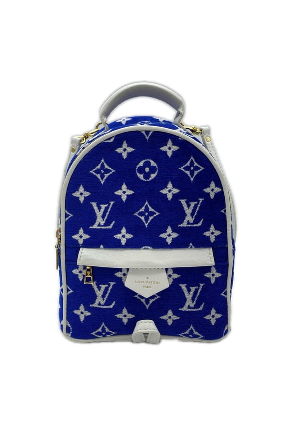 Pre-Owned LOUIS VUITTON Monogram Jacquard Velvet Palm Springs Backpack MINI M46207...