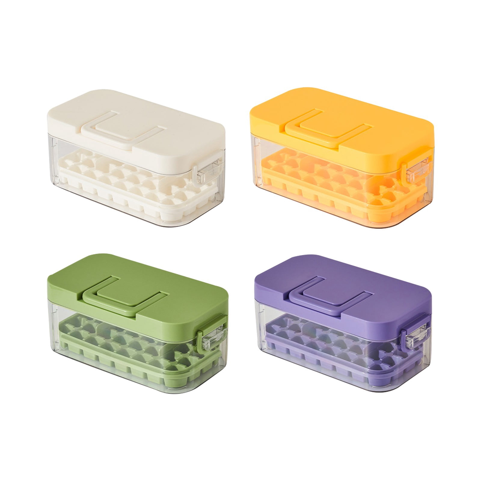 Easy Release Ice Cube Tray With Lid Storage Box Press Type Ice Cube Mold For Freezer Cocktail Whiskey Home Bar Use