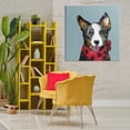 thumbnail image 3 of Stupell Industries Contemporary Dog with Paw Bandana Canvas Art, 36 x 36, by Sally Swatland, 3 of 7