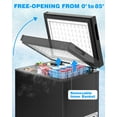 thumbnail image 2 of Crzoe 1.8 Cu.Ft Chest Freezer with Removable Basket and Bottom Defrost Water Drain Freestanding Mini Freezer with Adjustable 7 Thermostat for Home/Apartment, Black, 2 of 8