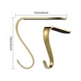 thumbnail image 2 of CIMAXIC 3Pcs Golden Xmas Stocking Holder Mantel Hooks for Christmas Gar Hanging, 2 of 10
