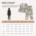 thumbnail image 4 of Pajama Sets for Women 2 Pcs, Rose Flowers Temg Button Down Long Sleeve Sleepwear Lounge PJ Sets, 4 of 6