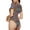 Mandala, variant on Monstera Leaves Womens One Piece Swimsuits Modest Tummy Control Bathing Suits Lace Up Slimming Swim Suit-Small